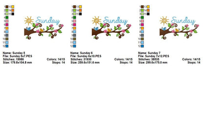 Sweet Days Garden - Applique - Machine Embroidery Design