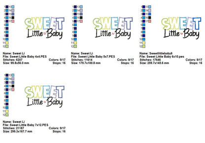 Sweet Little Baby - Appliqué - Machine Embroidery Design