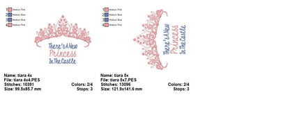 New Princess Tiara – Fill Stitch – Machine Embroidery Design