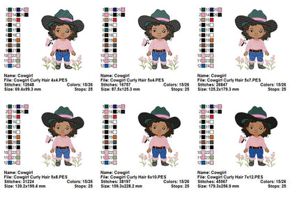 🌵 Western Kids Collection – Fill Stitch – Machine Embroidery Design