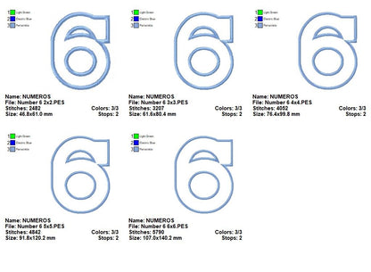 Numbers 0–9 Appliqué Set – Appliqué – Machine Embroidery Design