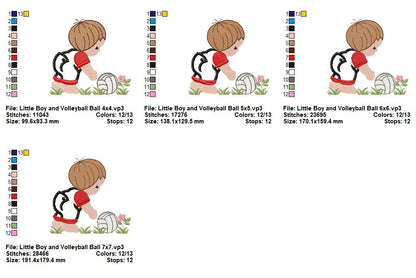 Little Volleyball Star - Appliqué - Machine Embroidery Design