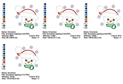 Snowy Christmas Sweetheart - Appliqué - Machine Embroidery Design