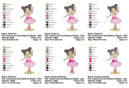 Sweet Ballerina Friends Collection – Sketch Stitch – Machine Embroidery Design