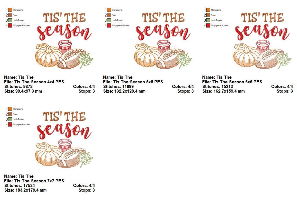 Tis' The Season - Sketch Stitch - Machine Embroidery Design