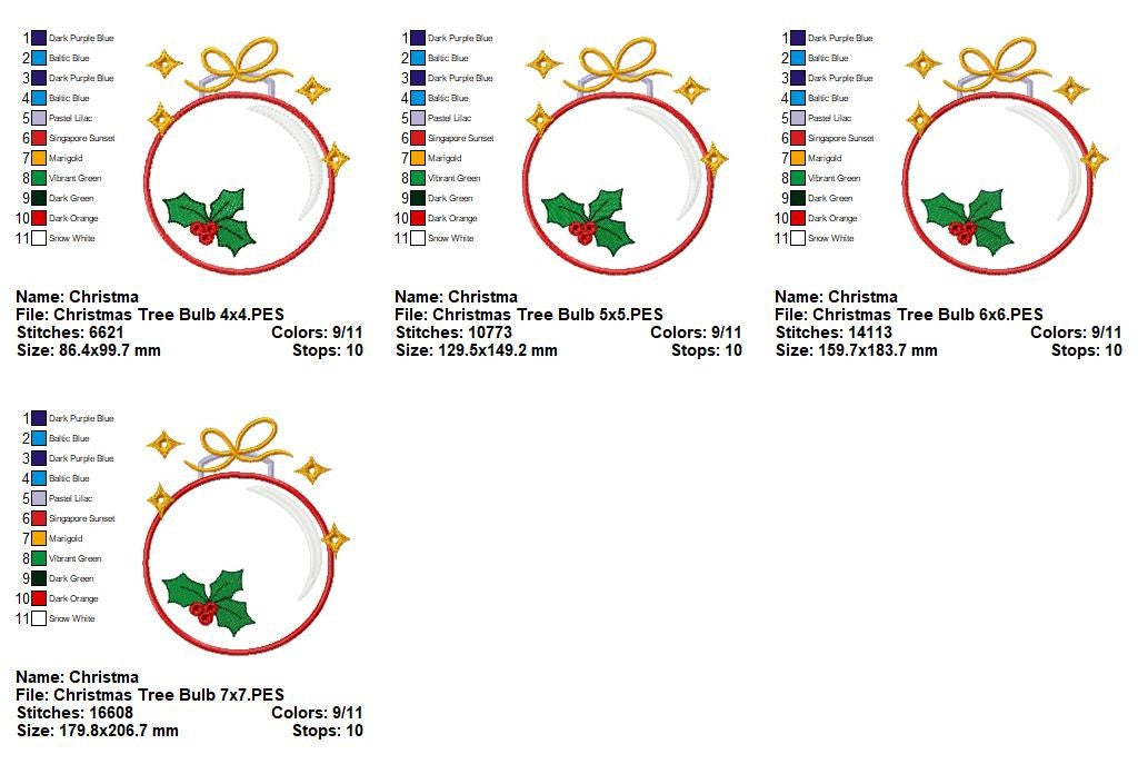 Christmas Ornament Magic - Appliqué - Machine Embroidery Design