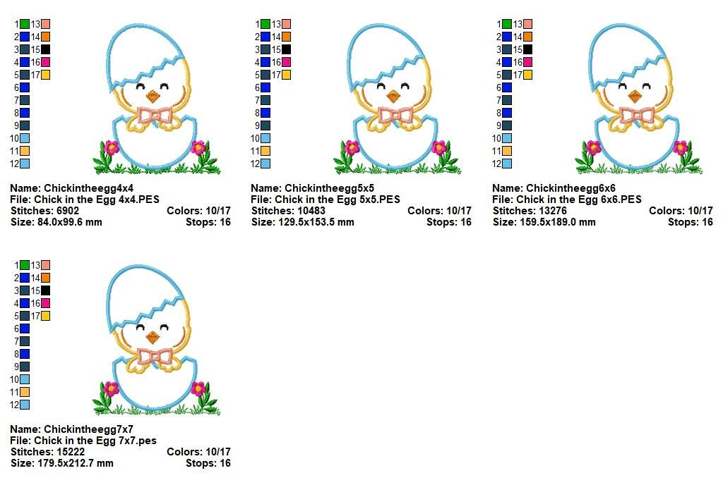 Spring Chick Surprise - Applique – Machine Embroidery Design