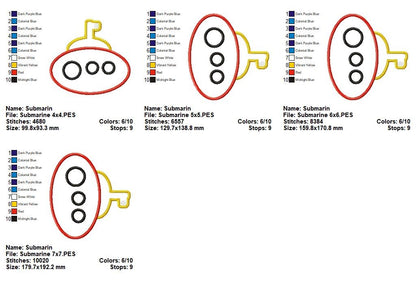 Sweet Nautical Boats Appliqué Bundle – Appliqué – Machine Embroidery Design