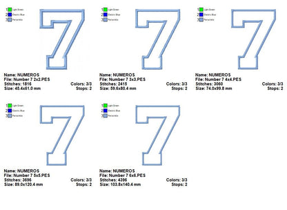 Numbers 0–9 Appliqué Set – Appliqué – Machine Embroidery Design