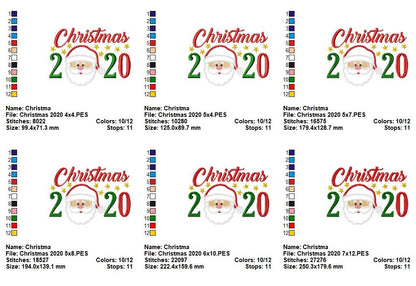 Santa's Christmas 2020 - Appliqué - Machine Embroidery Design
