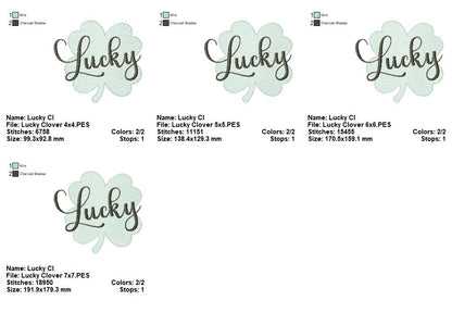 St Patrick's Lucky Clover - Rippled Stitch - Machine Embroidery Design