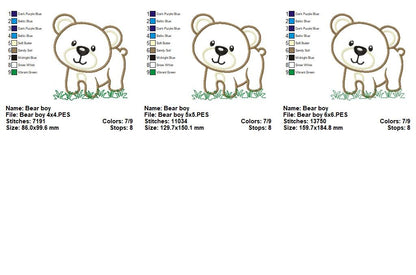 Little Bear - Appliqué - Machine Embroidery Design