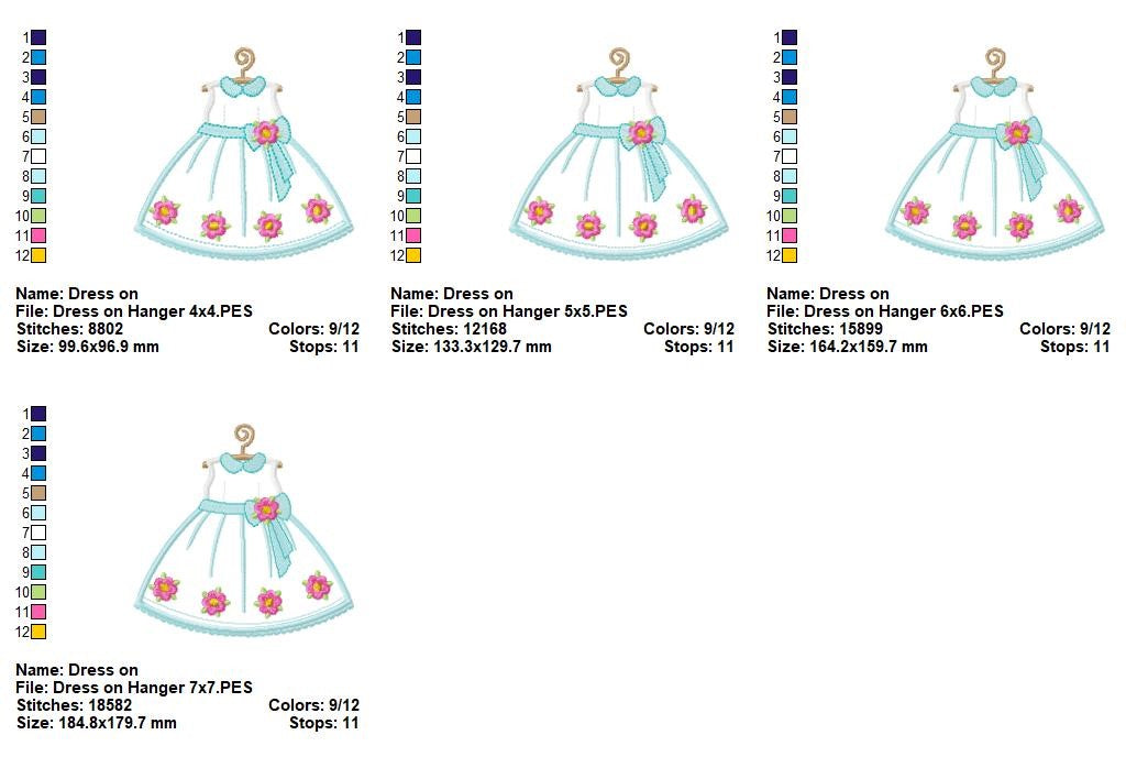 Blooming Baby Dress - Appliqué - Machine Embroidery Design