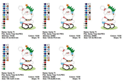 Santa’s Tree Delivery - Applique - Machine Embroidery Design