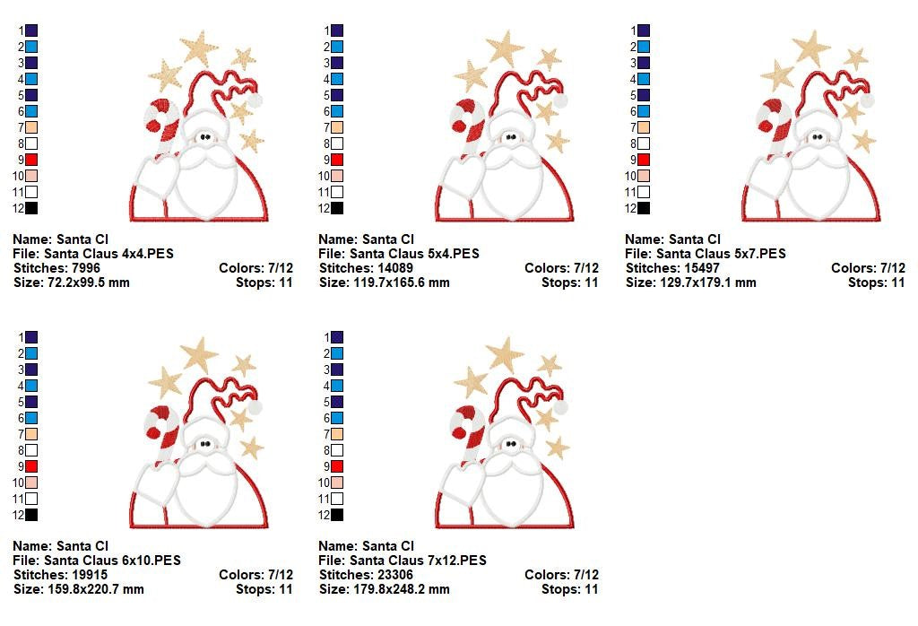 Jolly Santa Magic - Appliqué - Machine Embroidery Design