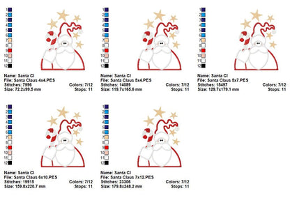 Jolly Santa Magic - Appliqué - Machine Embroidery Design