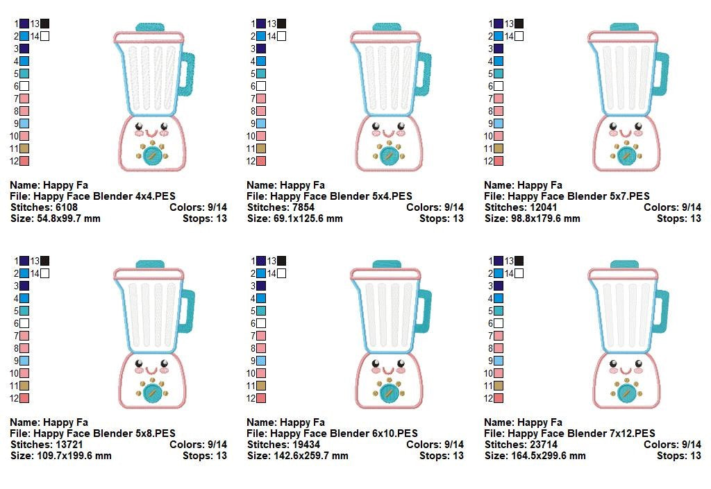 Happy Kitchen Friends Collection - Appliqué - Machine Embroidery Design