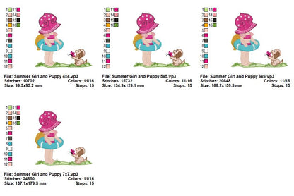 Sunny Day Friends - Fill Stitch - Machine Embroidery Design