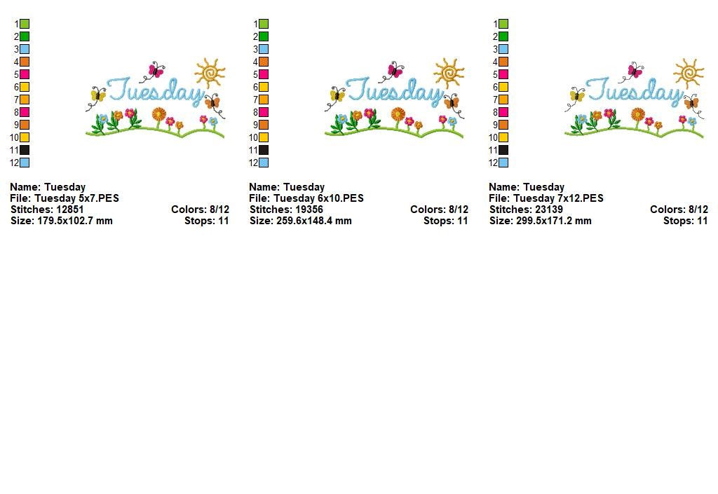 Sweet Days Garden - Applique - Machine Embroidery Design