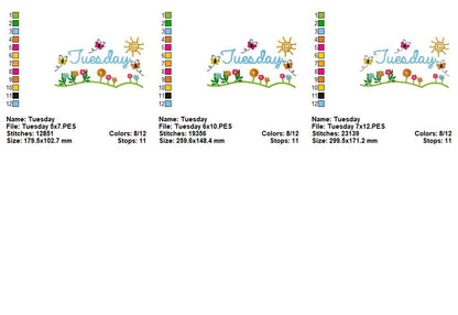 Sweet Days Garden - Applique - Machine Embroidery Design