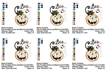 Pumpkin Boo Friends - Applique - Machine Embroidery Design