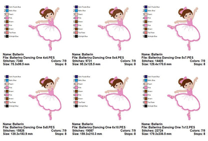 Tiny Twirls Ballerina Duo - Appliqué - Machine Embroidery Design