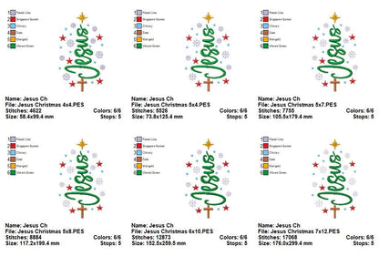 Blessed Christmas Sparkle – satin stitch – Machine Embroidery Design