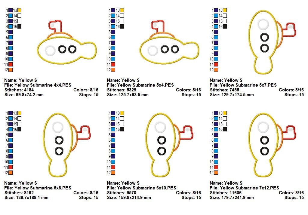 Sweet Nautical Boats Appliqué Bundle – Appliqué – Machine Embroidery Design