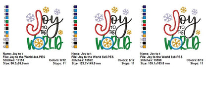 Joy to the World – Appliqué – Machine Embroidery Design