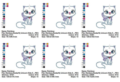 Felicity Unicorn Kitty - Appliqué – Machine Embroidery Design