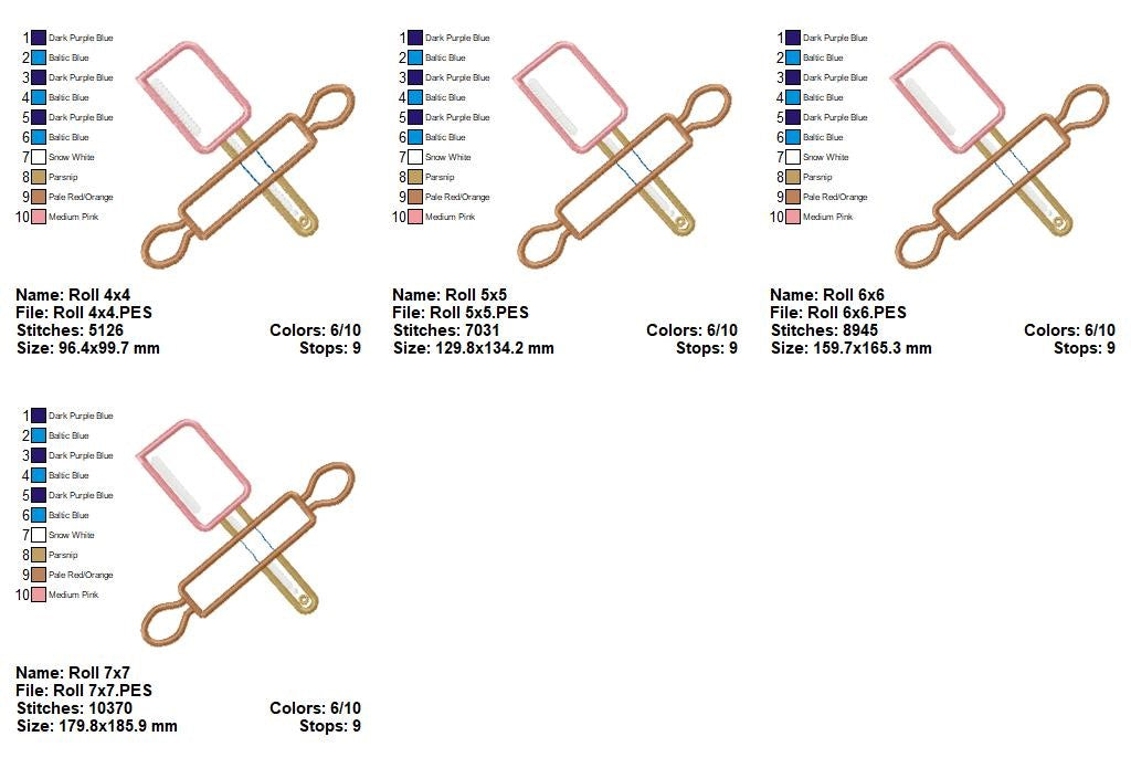 Baking Essentials - Appliqué - Machine Embroidery Design