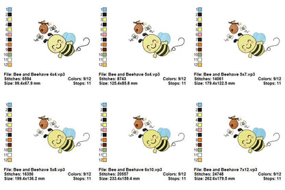 Bee Happy Buzz - Fill Stitch - Machine Embroidery Design
