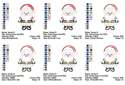 Santa Claus - Applique - Machine Embroidery Design