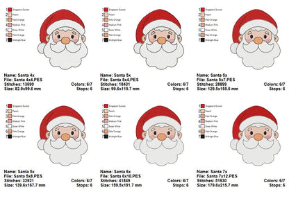 Jolly Santa Claus 🎅 – Fill Stitch - Machine Embroidery Design