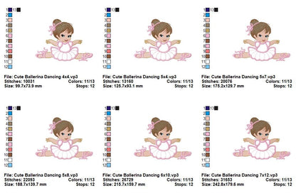 Little Ballerina - Appliqué - Machine Embroidery Design