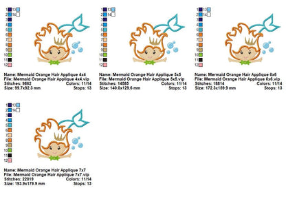 Complete Mermaid Collection Set – Appliqué – Machine Embroidery Design