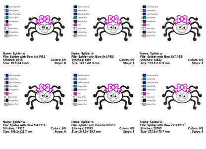 Spooky Cute Spider - Appliqué - Machine Embroidery Design
