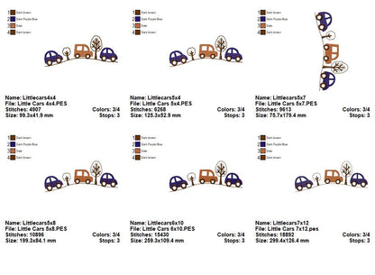 Little Road Trip - Fill Stitch - Machine Embroidery Design