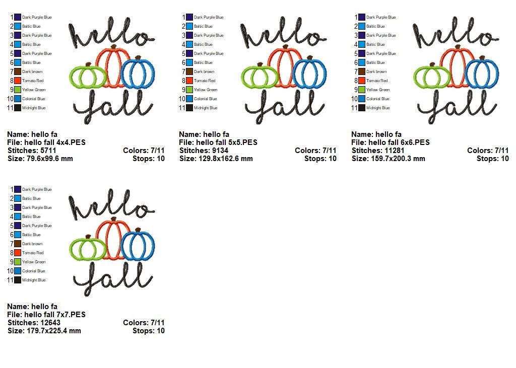 Pumpkin Patch Greeting - Appliqué - Machine Embroidery Design