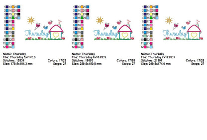 Sweet Days Garden - Applique - Machine Embroidery Design