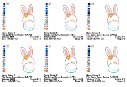 Easter Bunny Gnome - Applique - Machine Embroidery Design