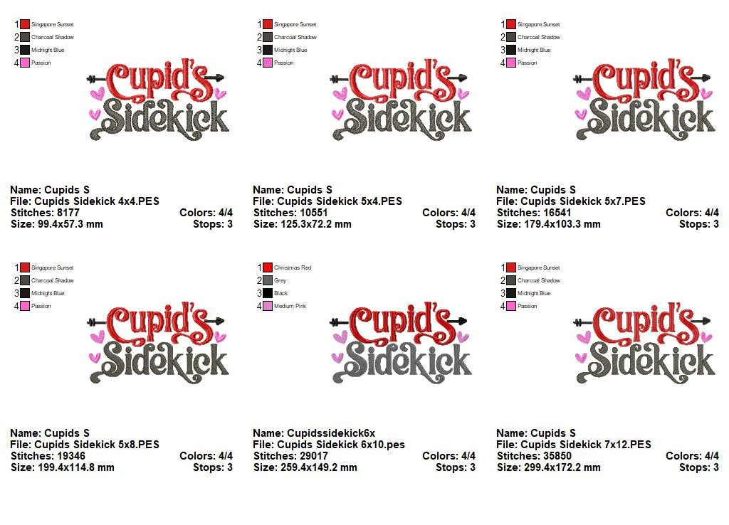 Cupid’s Sidekick - Fill Stitch – Machine Embroidery Design