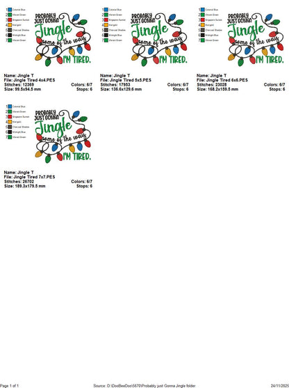 Cozy Jingle Mood – Satin Stitch – Machine Embroidery Design