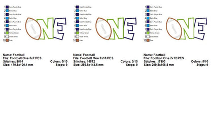 Football One - Appliqué – Machine Embroidery Design