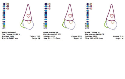Cute Gnome - Appliqué – Machine Embroidery Design