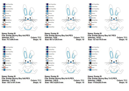 Cute Bunny Boy – Appliqué – Machine Embroidery Design