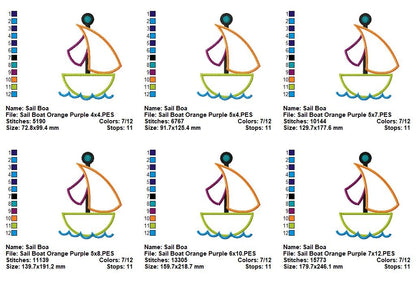 Sweet Nautical Boats Appliqué Bundle – Appliqué – Machine Embroidery Design