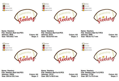 Steelers – Satin Stitch – Machine Embroidery Design