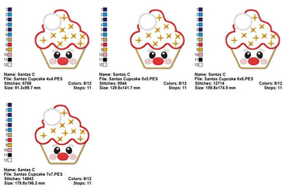 Christmas Cupcake Sweethearts Collection - Appliqué - Machine Embroidery Design