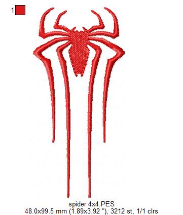 Spider - Fill Stitch - Machine Embroidery Design